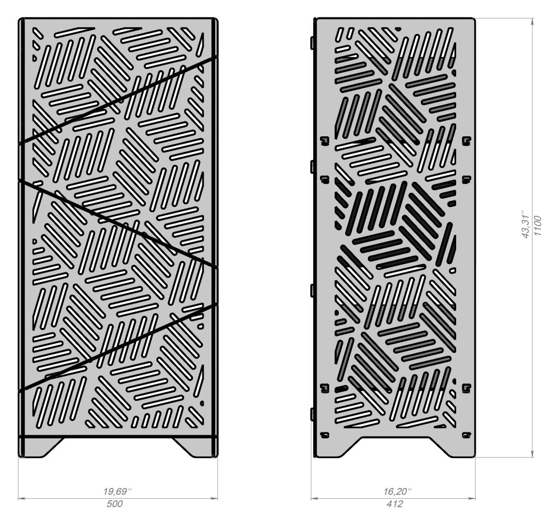 Stalak za drva Stil - 110 cm - 3 mm