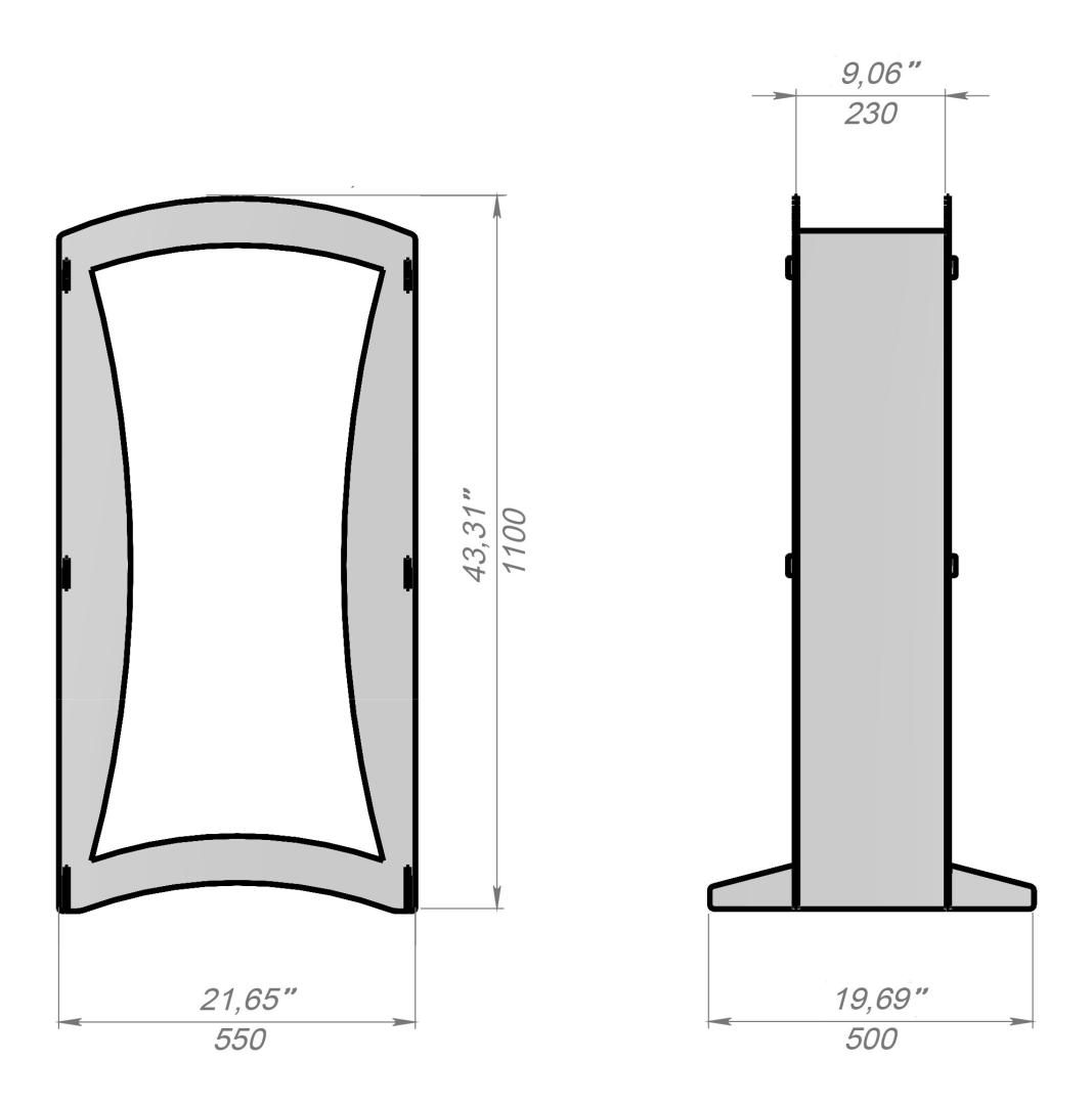 Stalak za drva Suvremen- 110 cm - 4 mm