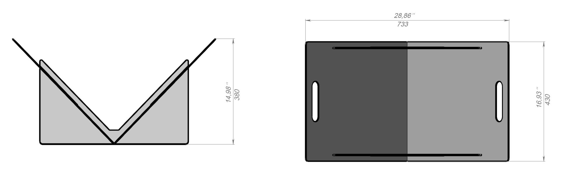 Stalak za drva Trokut- 4 mm