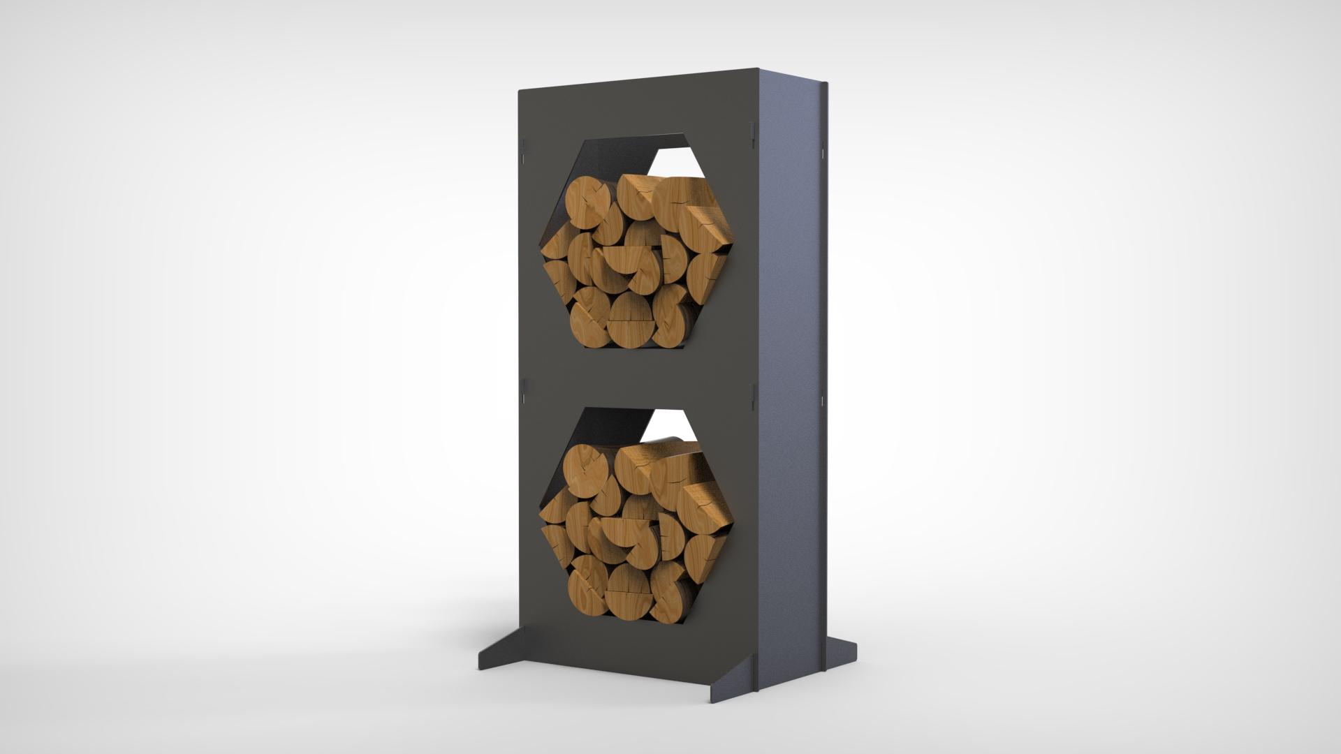 Stalak za drva Šesterokut Plus - 110 cm - 4 mm