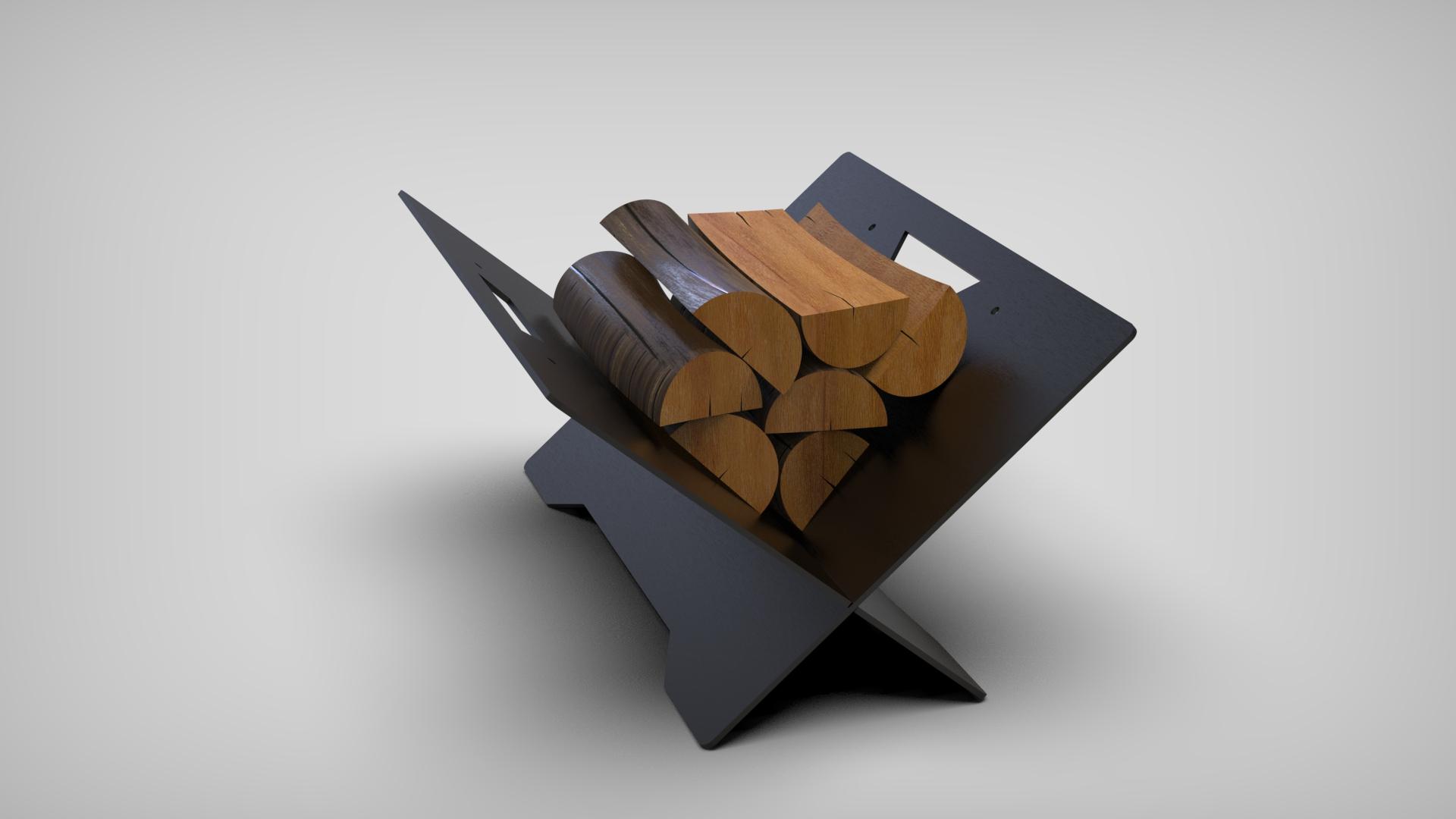 Stalak za drva Iks Ravni- 30 cm - 4 mm