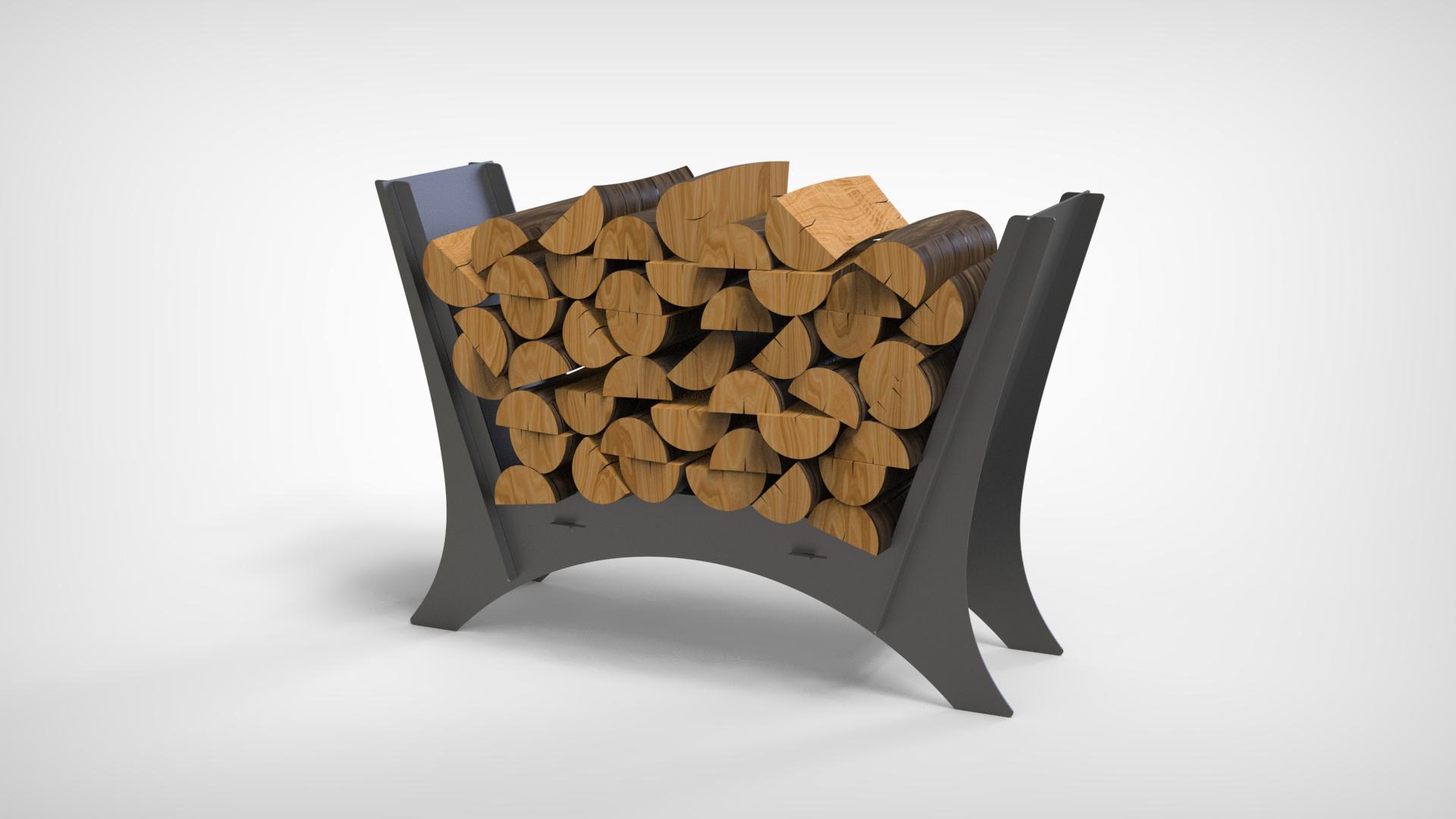 Stalak za drva Minimalizam Okrugli- 60 cm - 4 mm