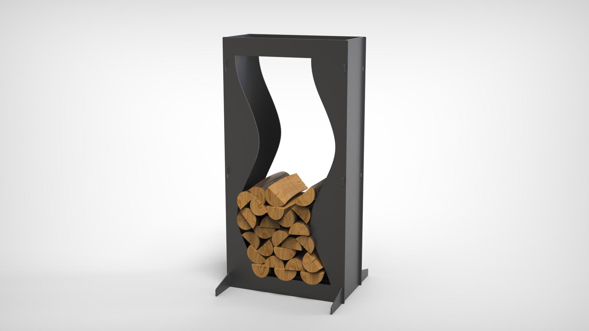 Stalak za drva Valovi- 110 cm - 4 mm