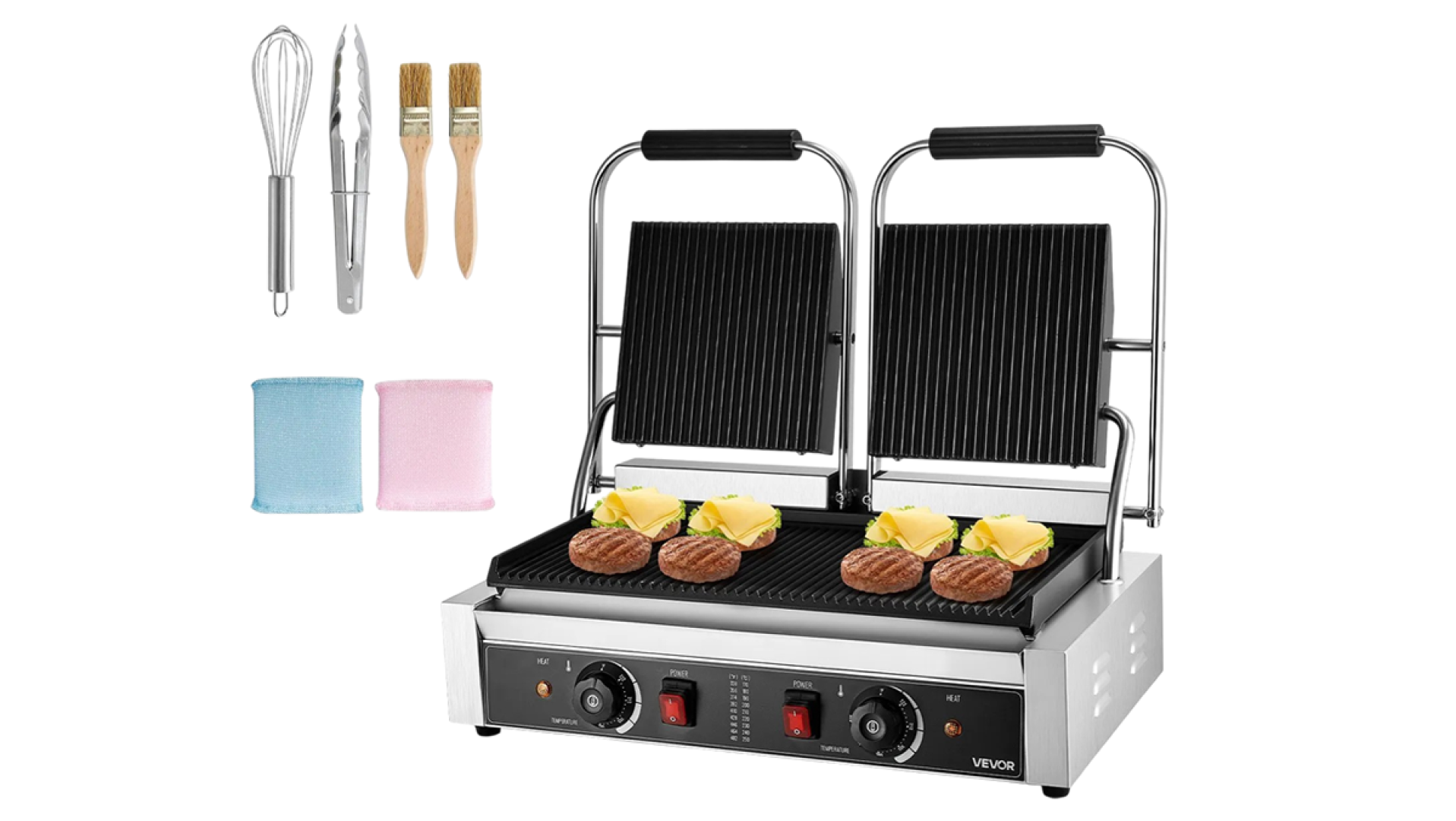 Dupli kontaktni roštilj - rebrasti