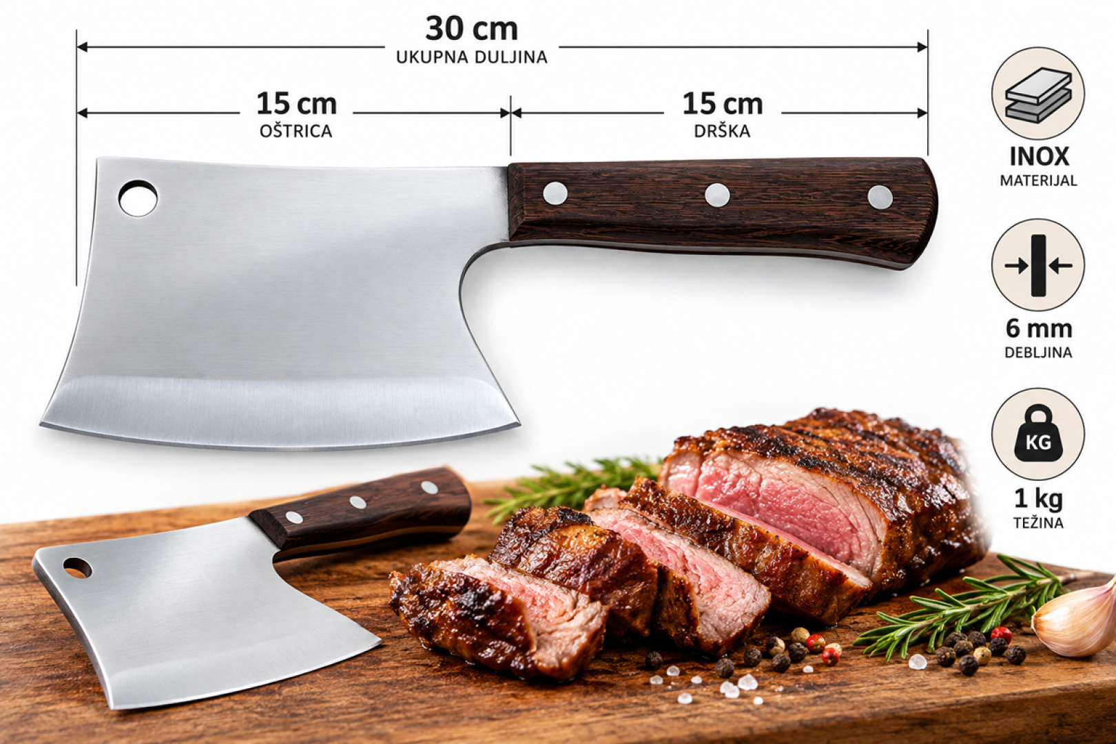 SJEKAČ ZA MESO 30 cm